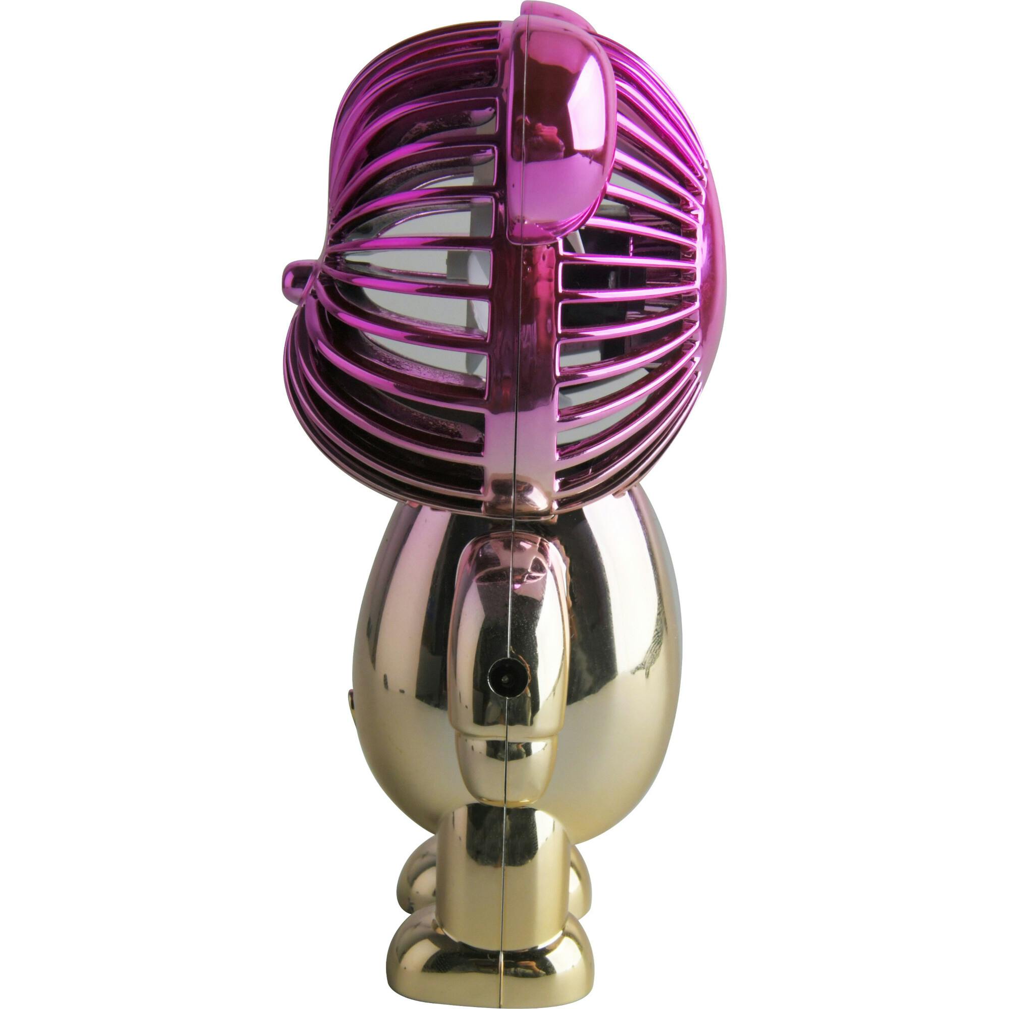 Portable Rechargable Fan w 3 Speeds Gold
