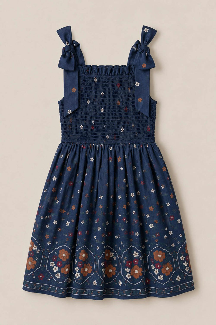 Mini Rayna Dress in Midnight Cascading Floral