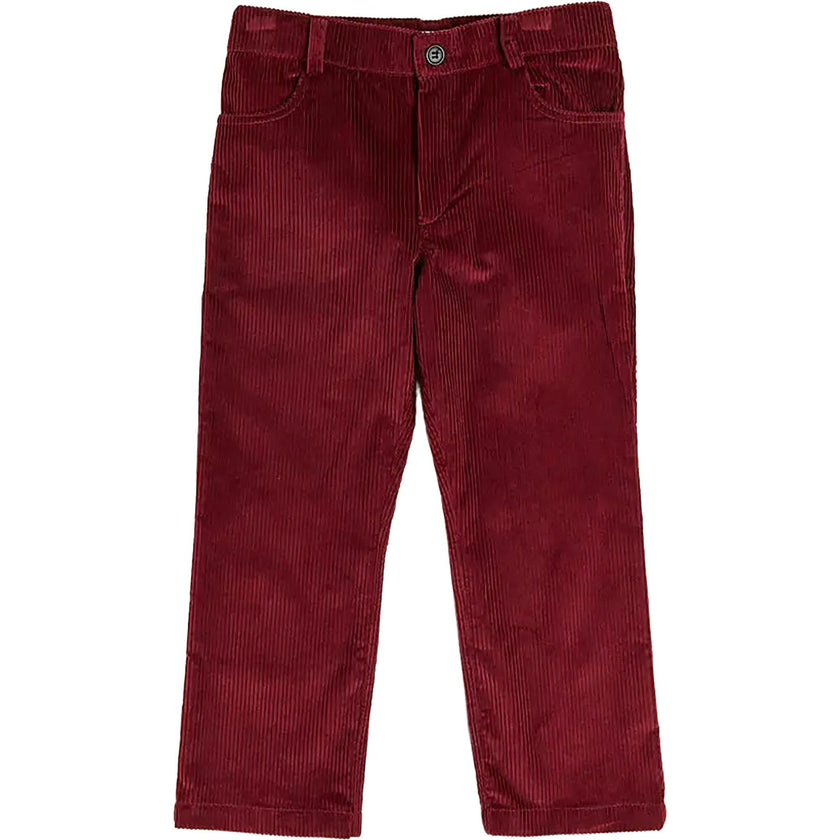 Corduroy Five Pocket Trousers in Burgundy (4-10yrs)