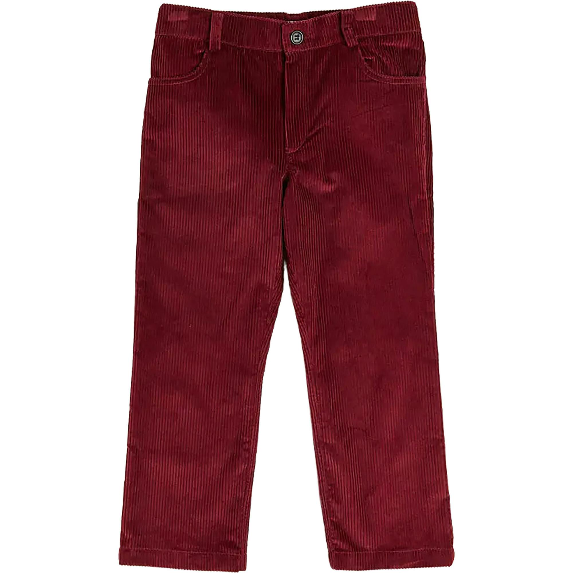 Corduroy Five Pocket Trousers in Burgundy (4-10yrs)