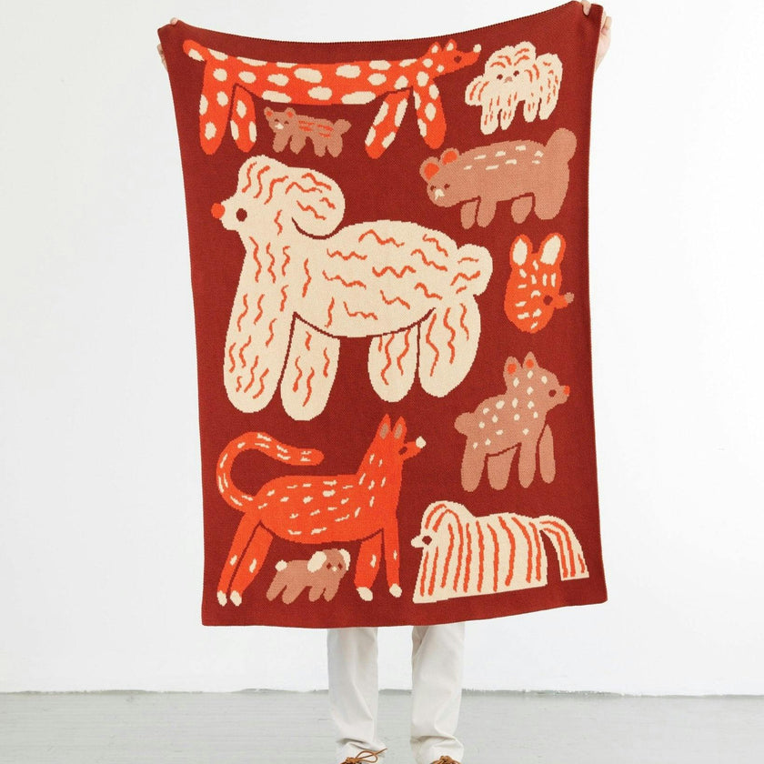 Bow Wow Knit Midi Blanket