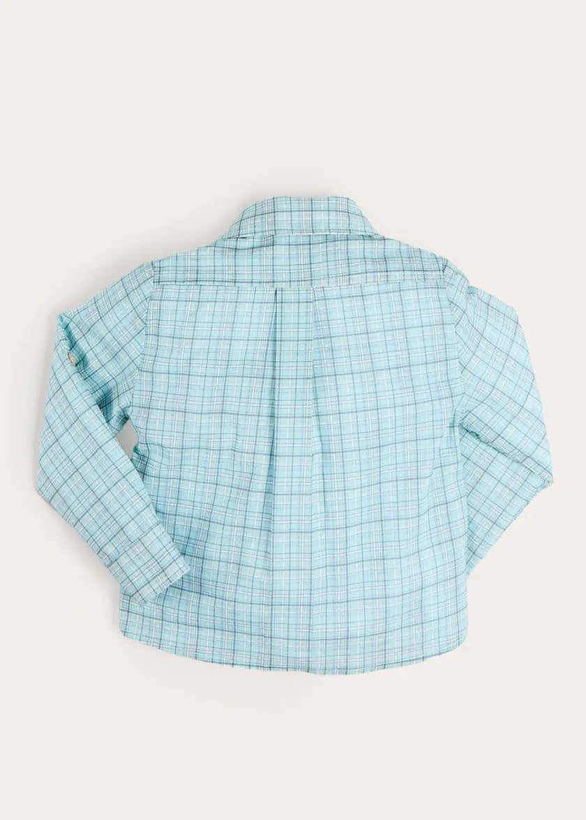George Check Long Sleeve Shirt in Blue (12mths- 10yrs)