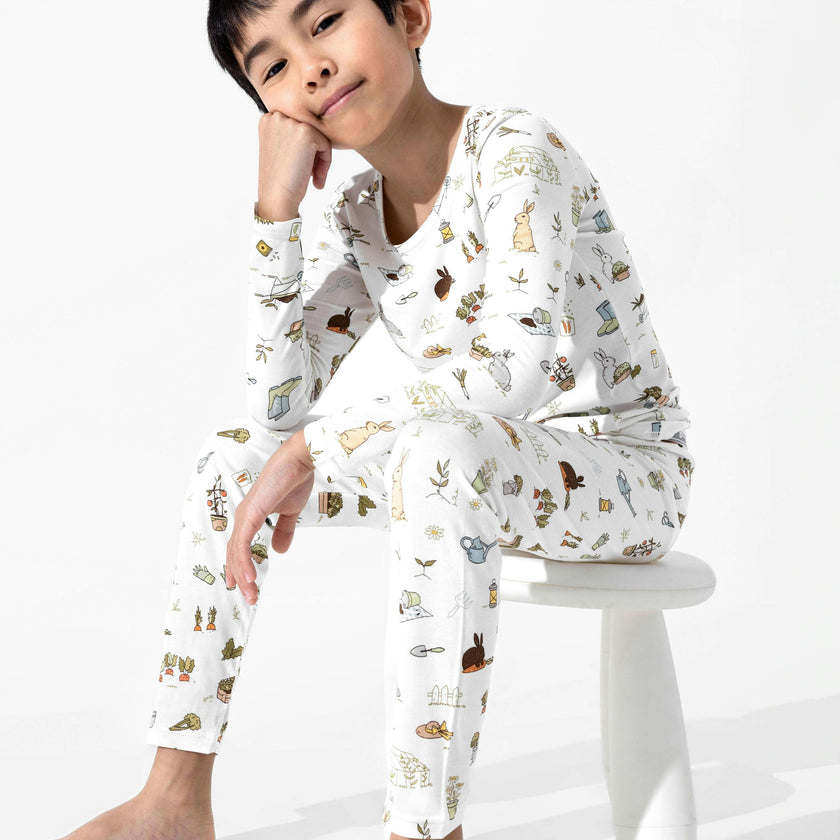 Bunny Garden Bamboo Kids Pajamas