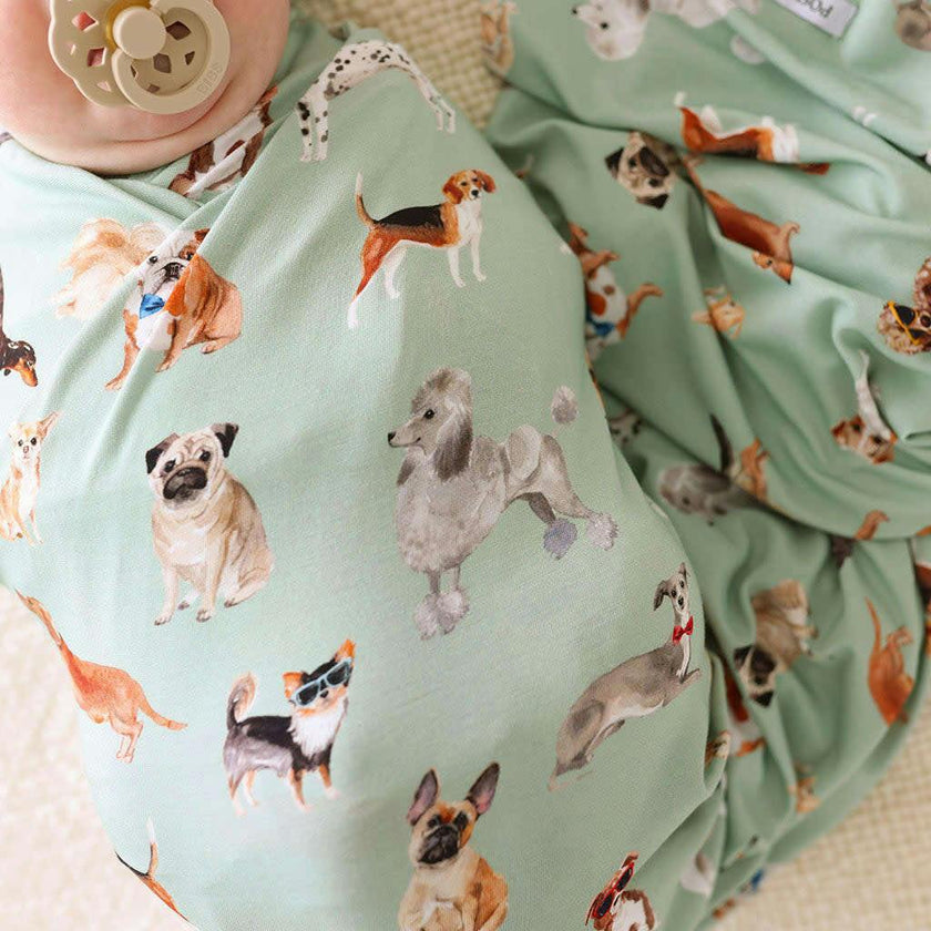 Posh Puppies Swaddle Beanie Set
