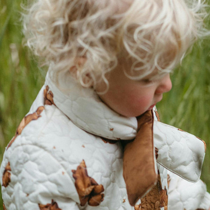 Honey Quilted Jacket and Scarf