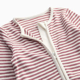 Red Stripe Clever Zip Romper