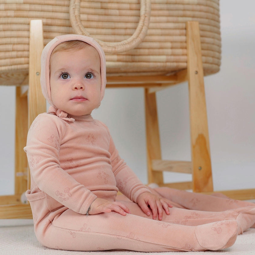 Rattle Print Onesie Pink