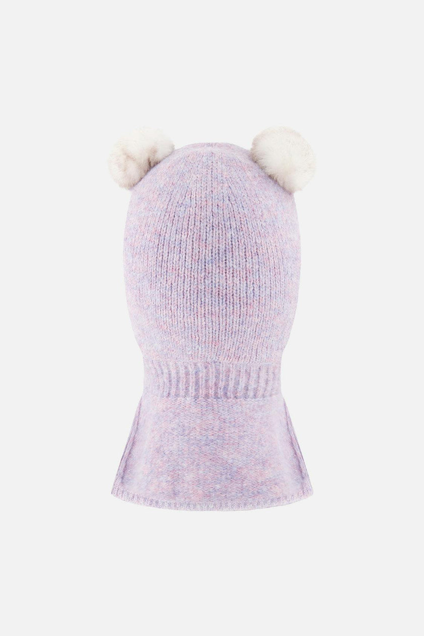 Knit Bear Balaclava Lavender