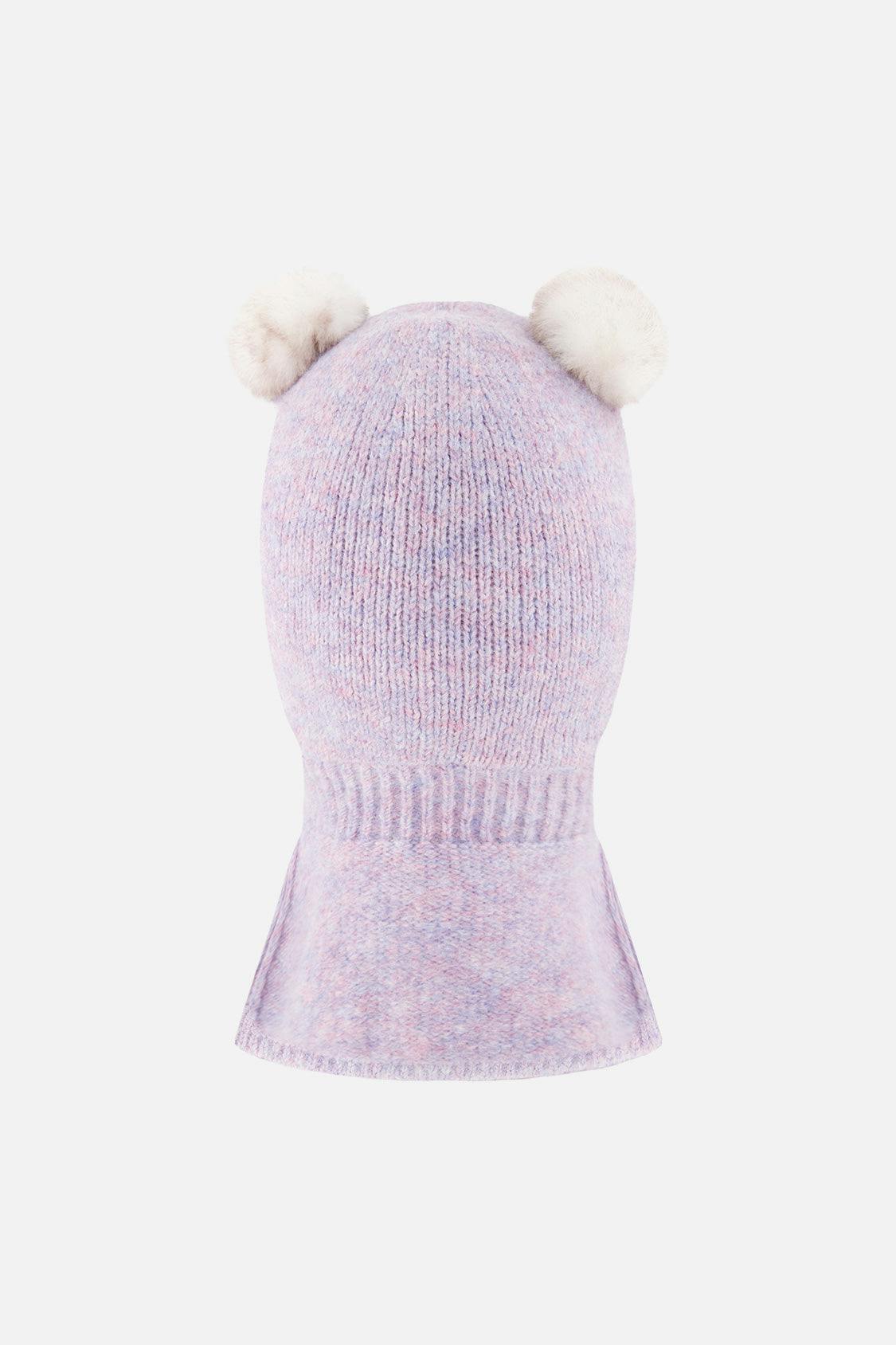 Knit Bear Balaclava Lavender