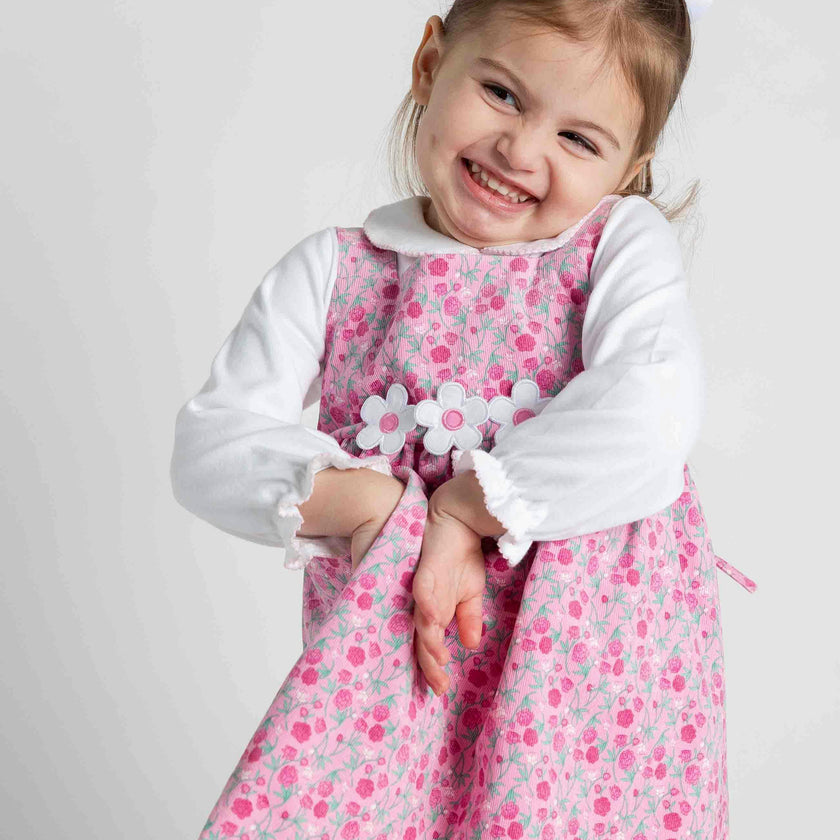 Floral Corduroy Jumper With Flowers