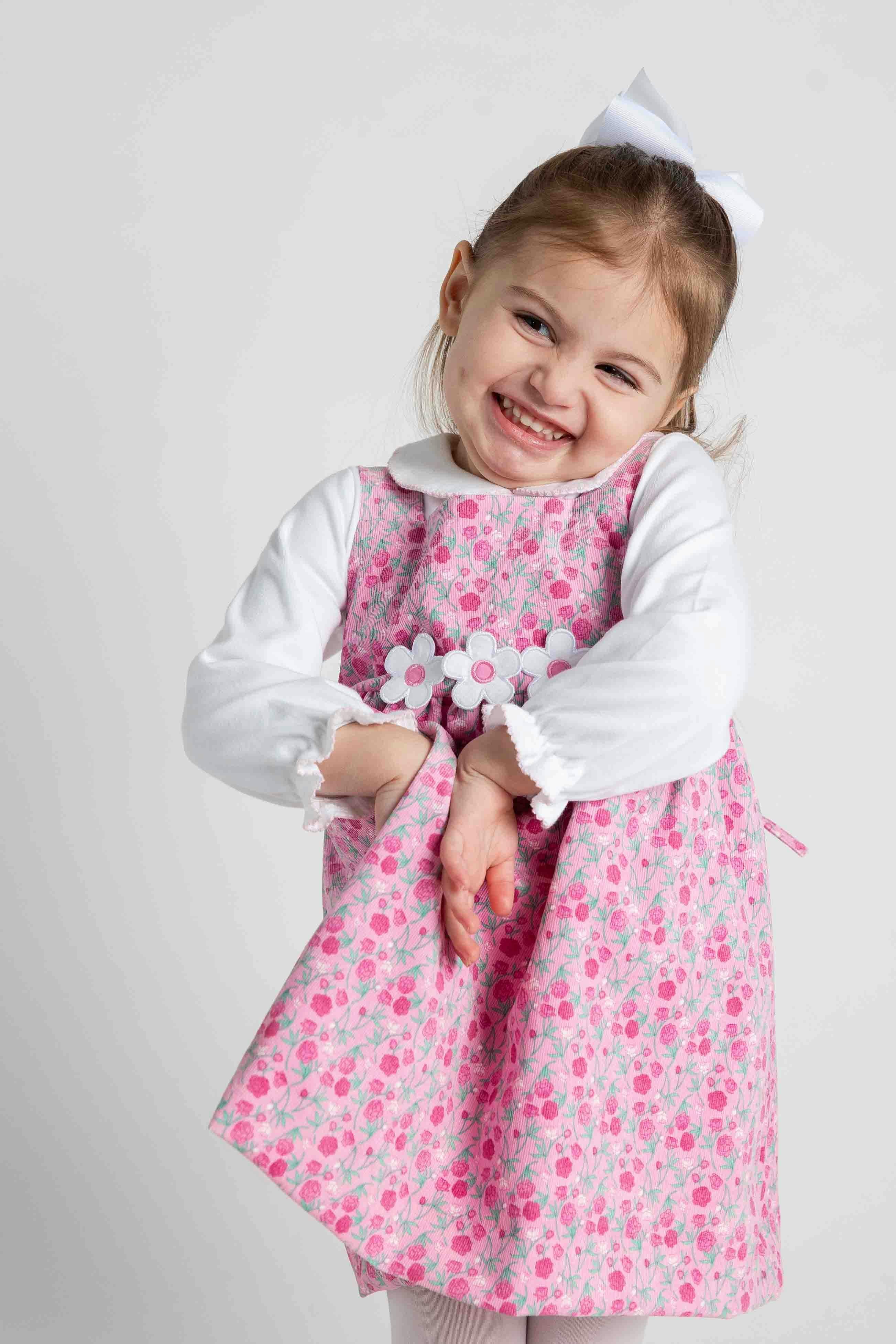Floral Corduroy Jumper With Flowers