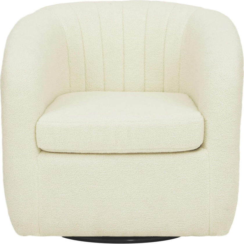 Monroe Faux Shearing Swivel Tub Chair