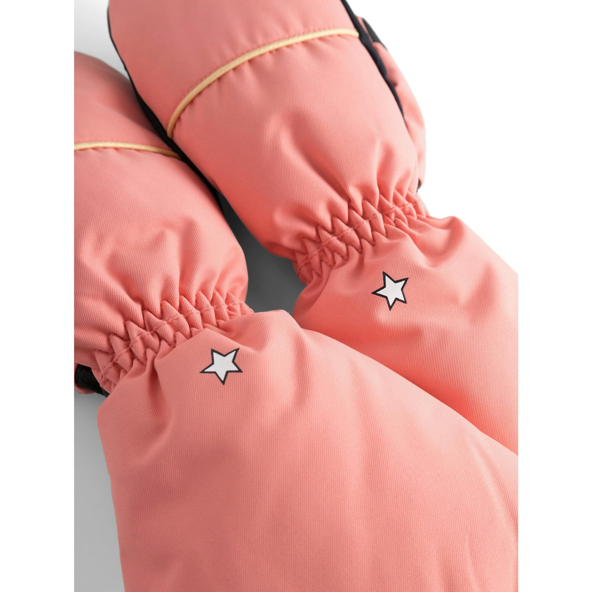 Flamingdo Elastic Long Cuff Mittens, Pink