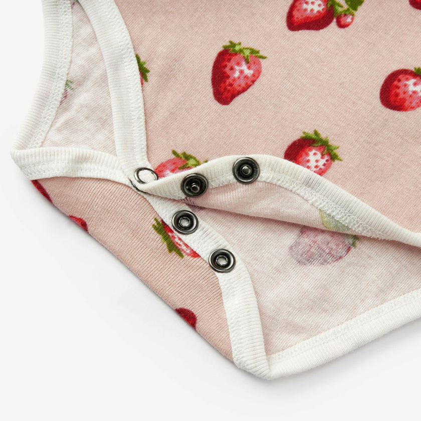Strawberry Organic Cotton Ruffle One Piece