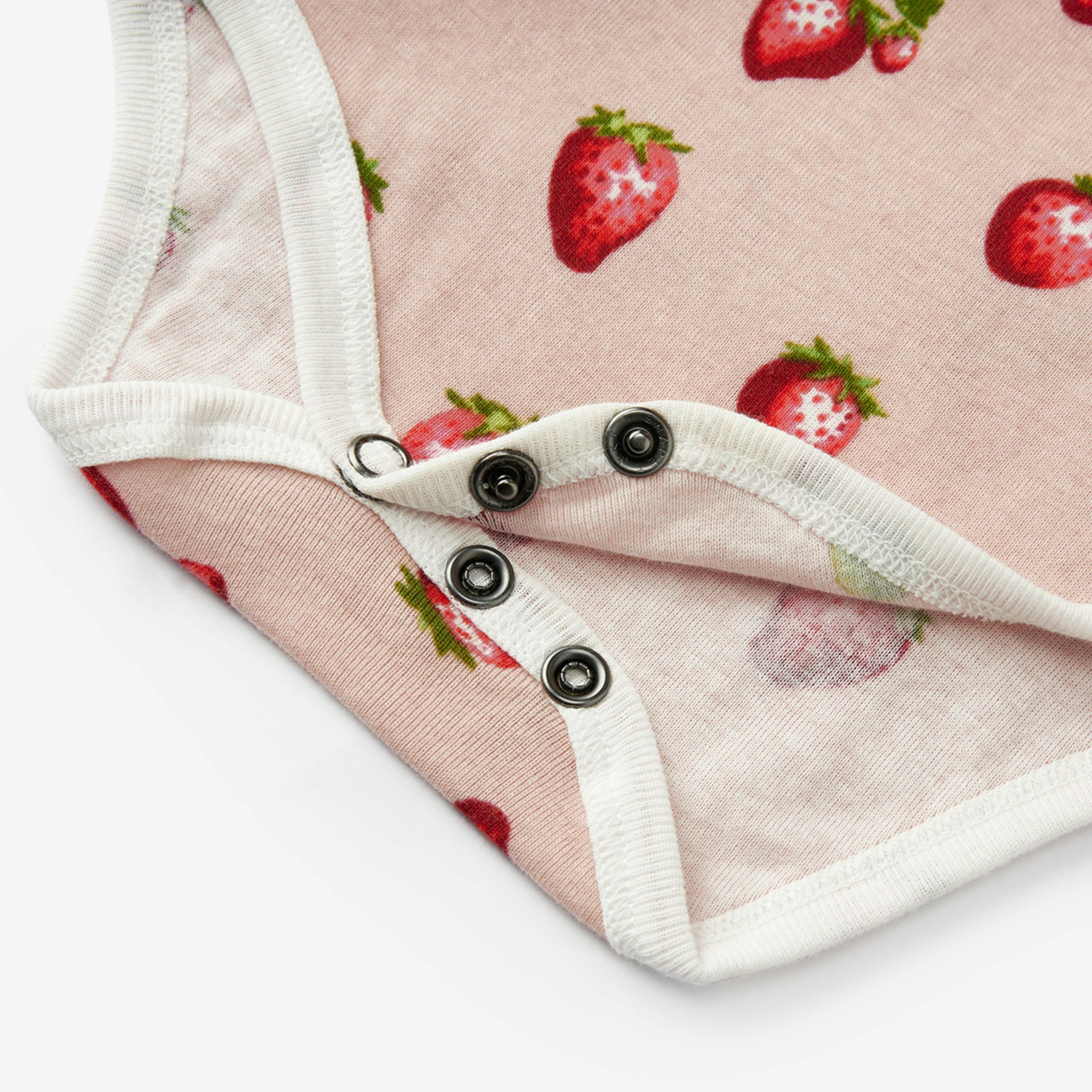 Strawberry Organic Cotton Ruffle One Piece
