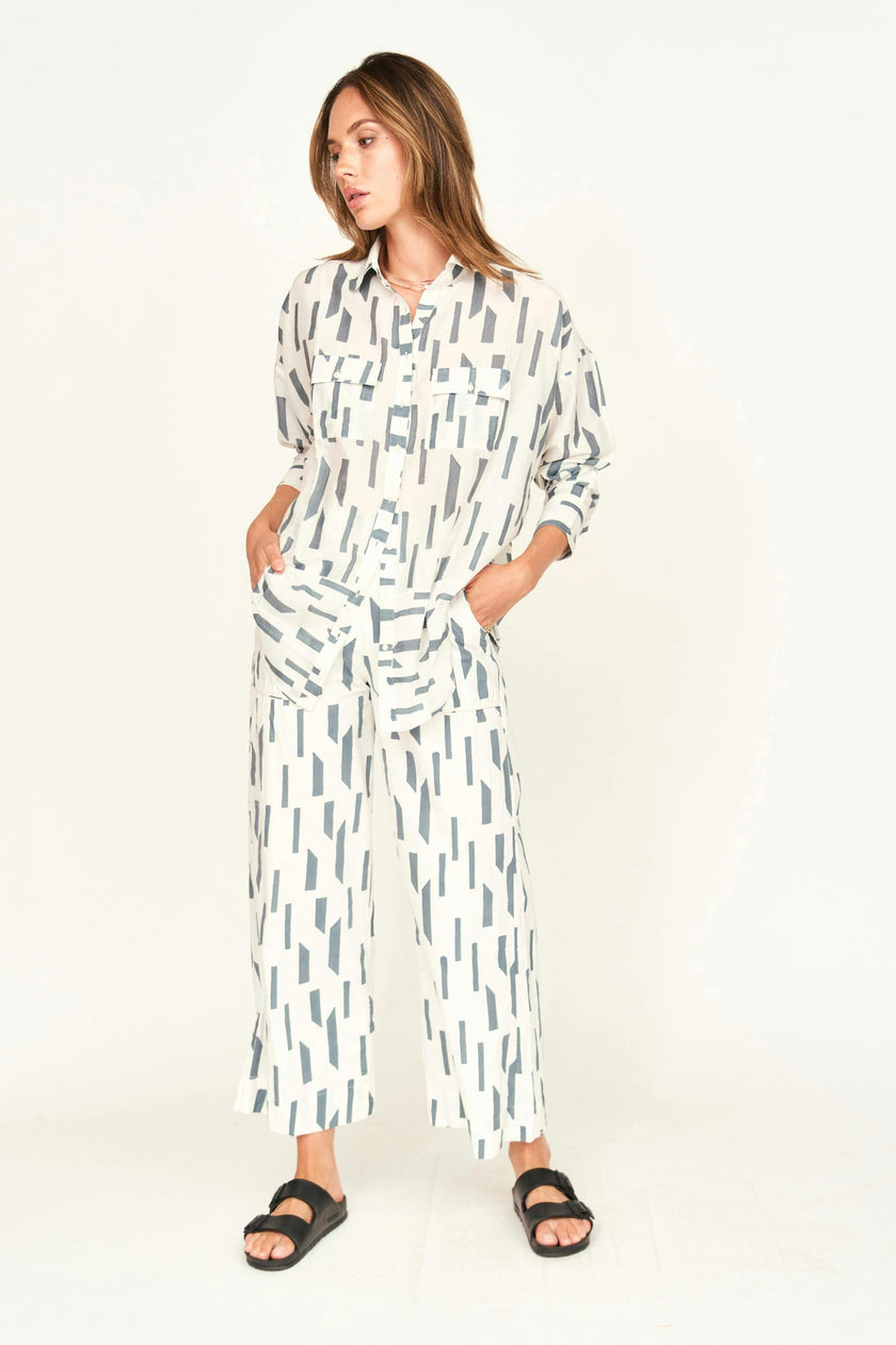 Tivot Pant in White Rainfall