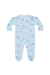 Sailing Boats Zipper Footie