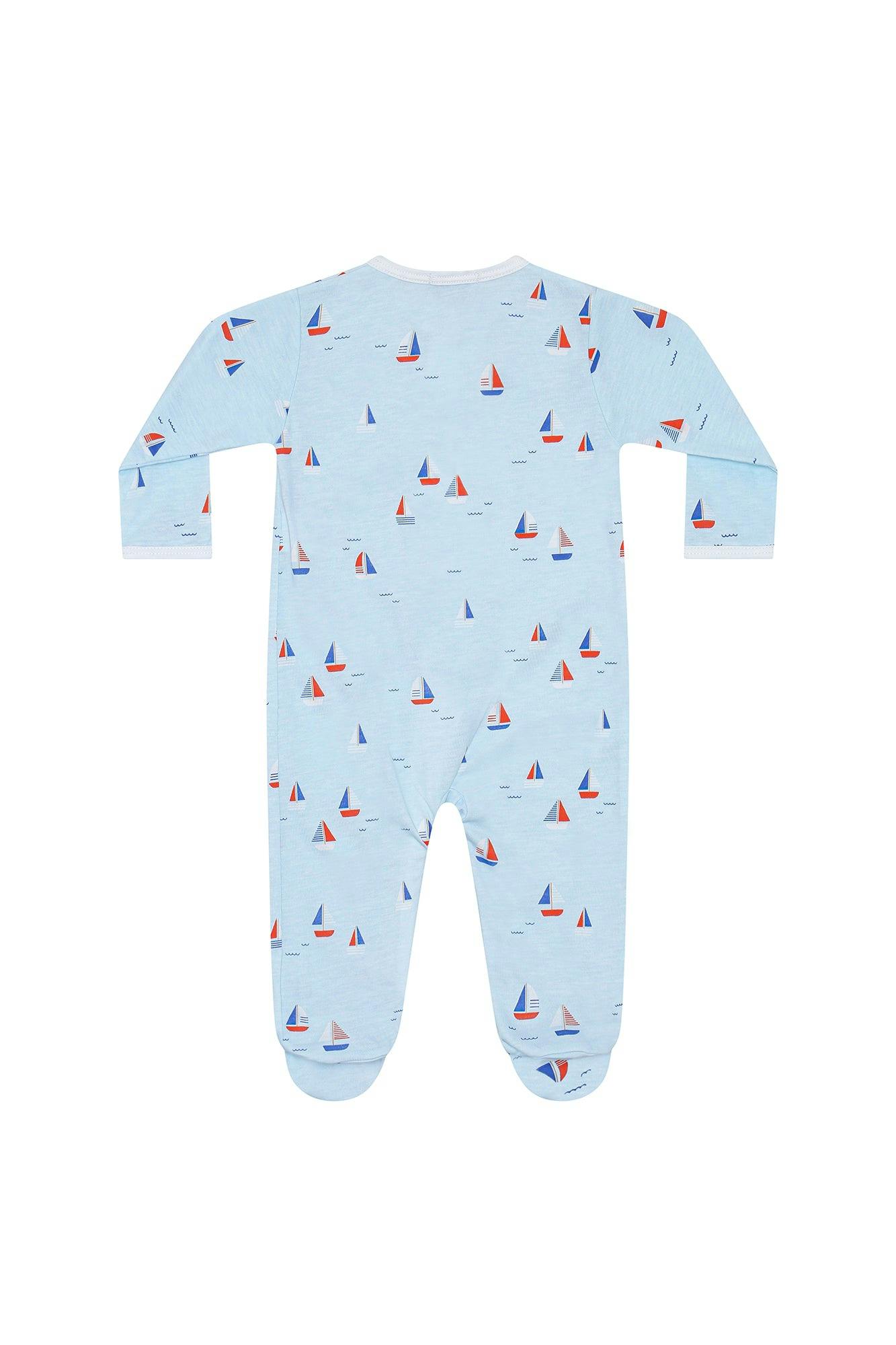 Sailing Boats Zipper Footie