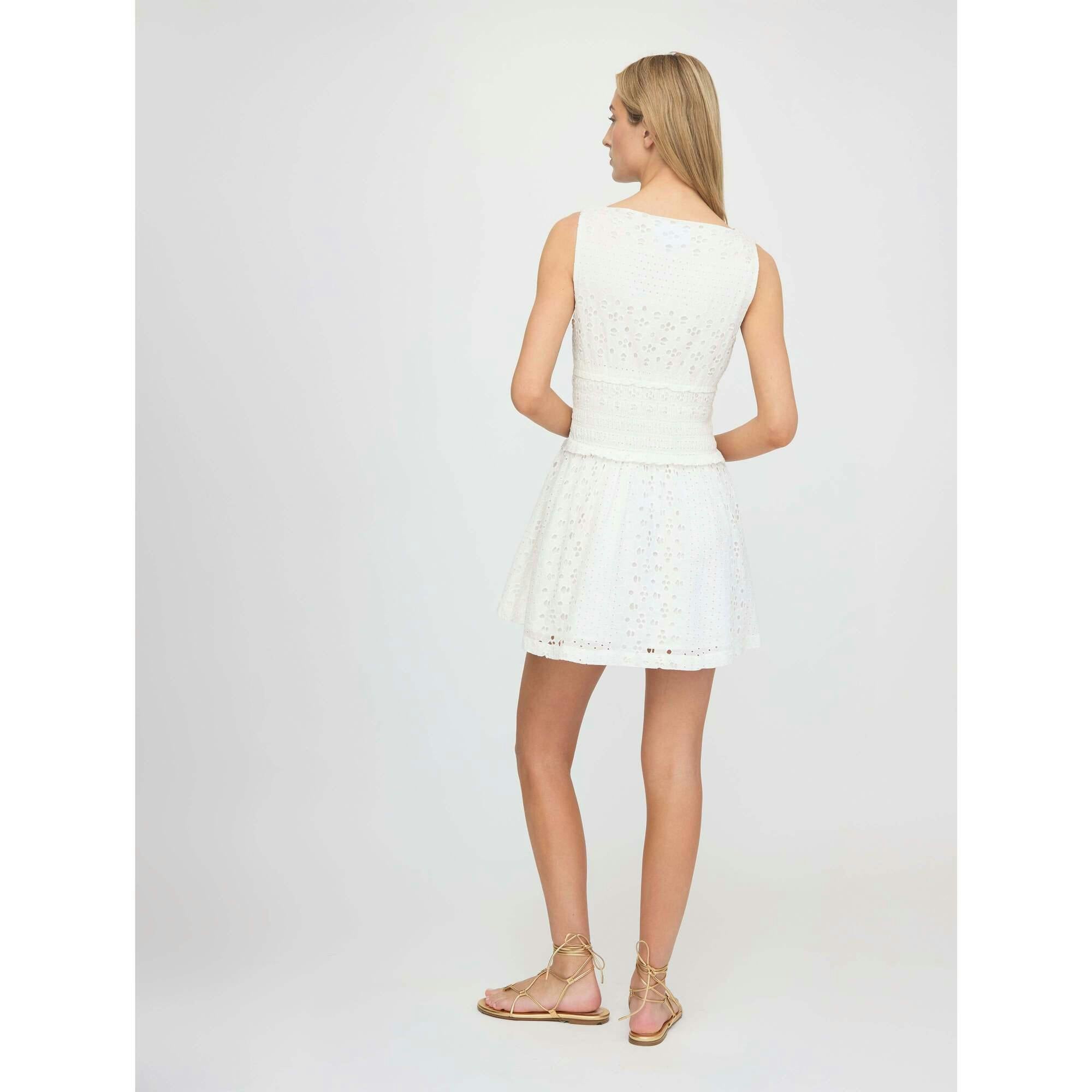 The Joanna Dress - White Floral Broderie