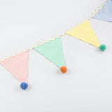 Pastel Pompom Flag Garland