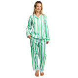 Women's Drawbertson Wild Stripes Long PJ Set - Organic Cotton Poplin