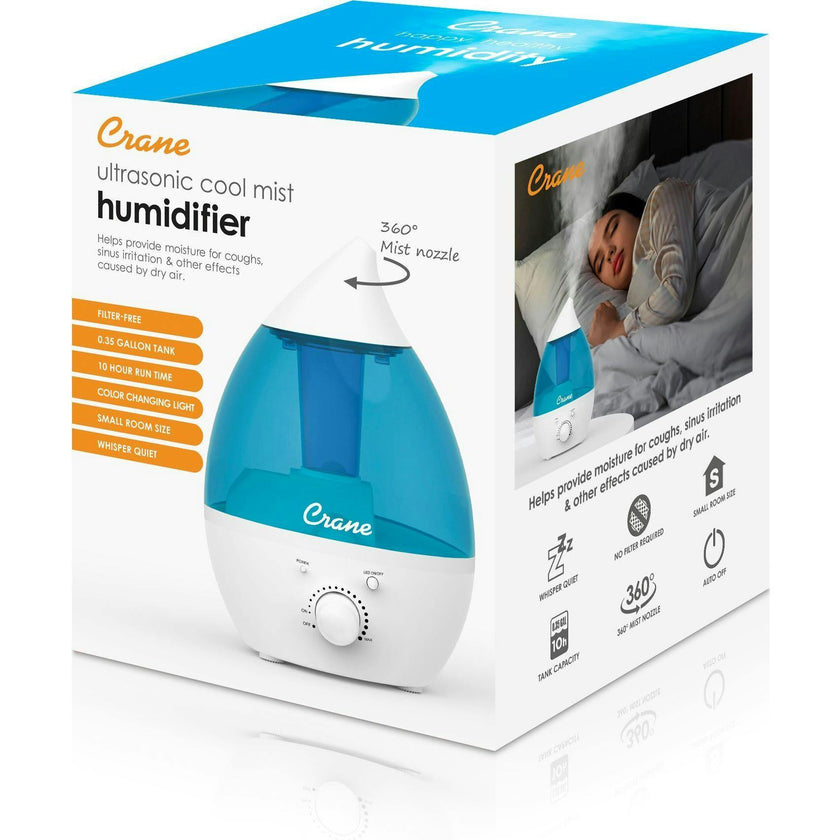 0.35 Gallon Mini-Drop Cool Mist Humidifier