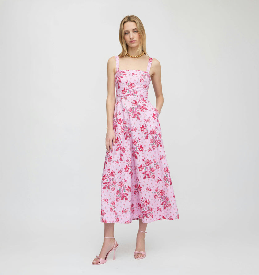 The Ezra Dress - Pink Delft Bouquet