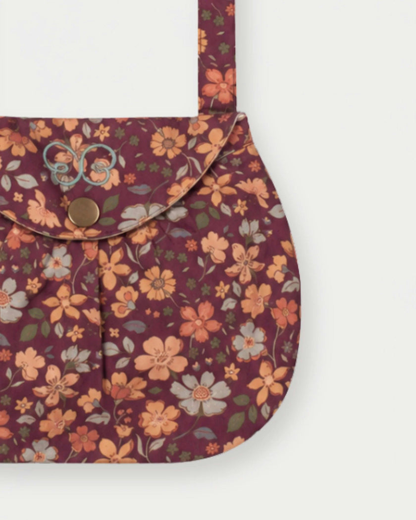Hudson Purse - Garden Flowers Plum