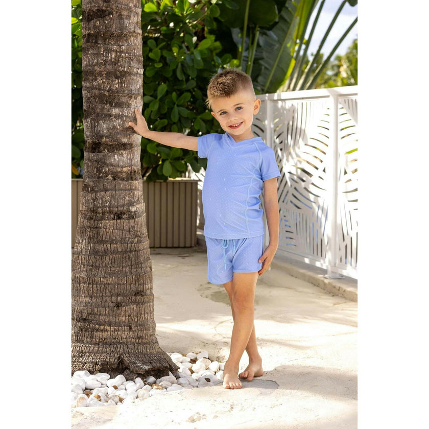 Sea Blue Emblem Swim Pants