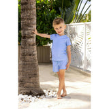Sea Blue Emblem Rash Guard