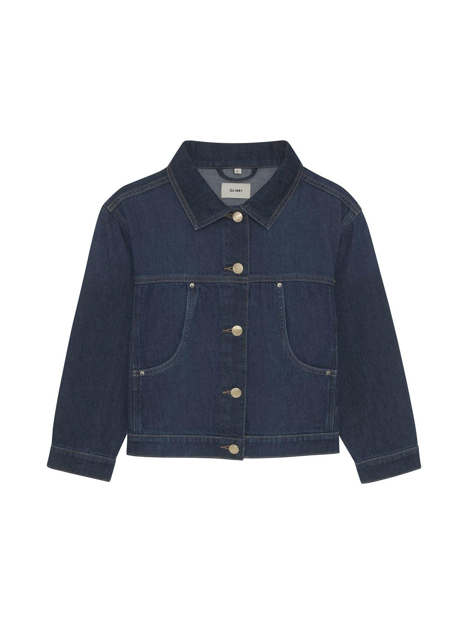 Jordyn Denim Trucker Jacket | Deep Water