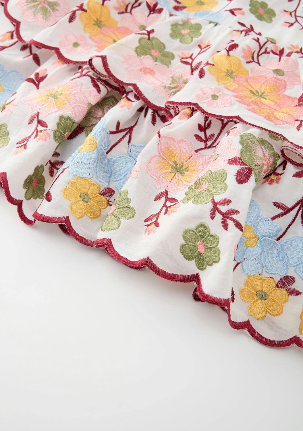 Penelope Cotton Embroidery Mini Dress