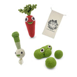 Peas, Carrot & Onion Gift Box 🥫👀 100% organic cotton crochet rattles