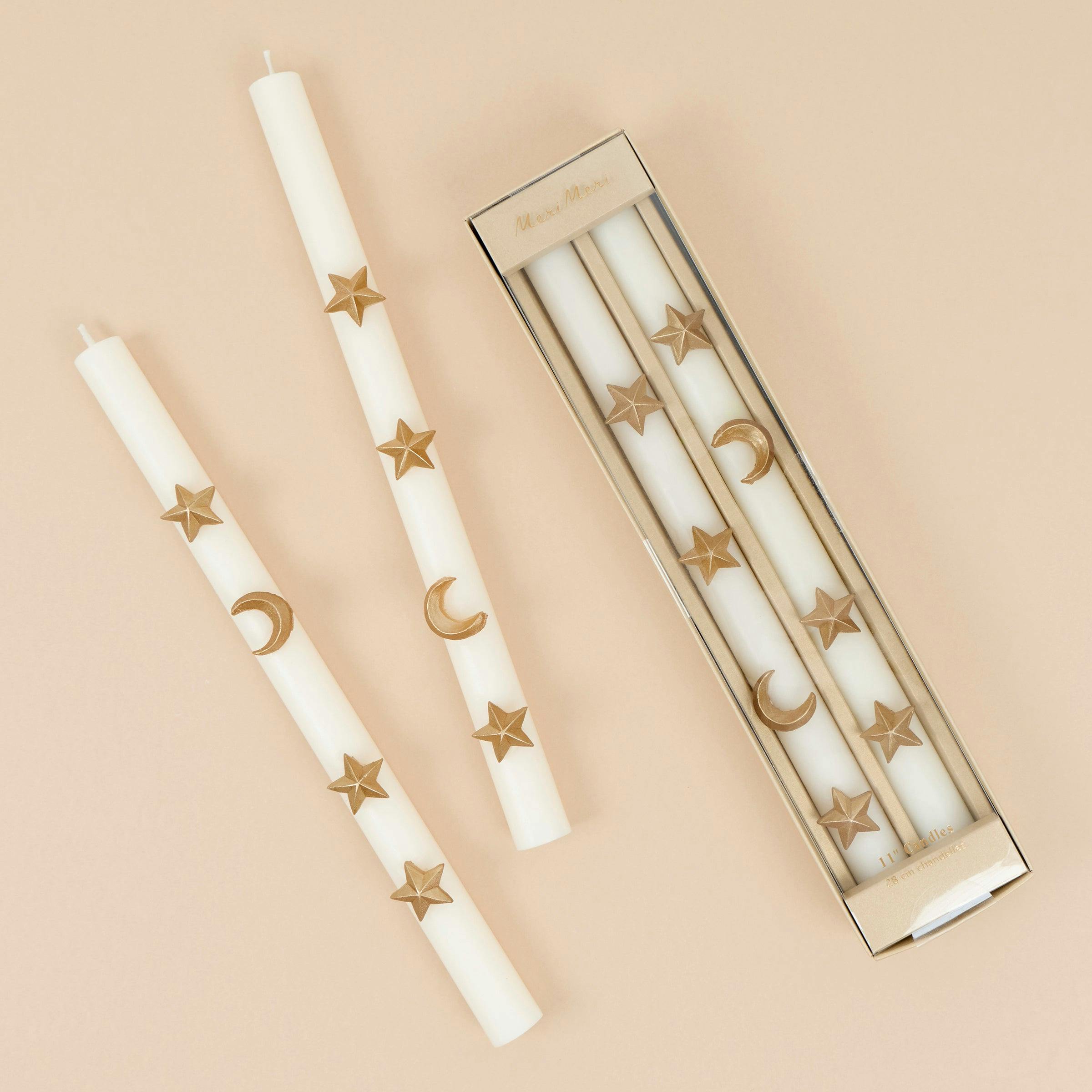 Ivory Celestial Table Candles