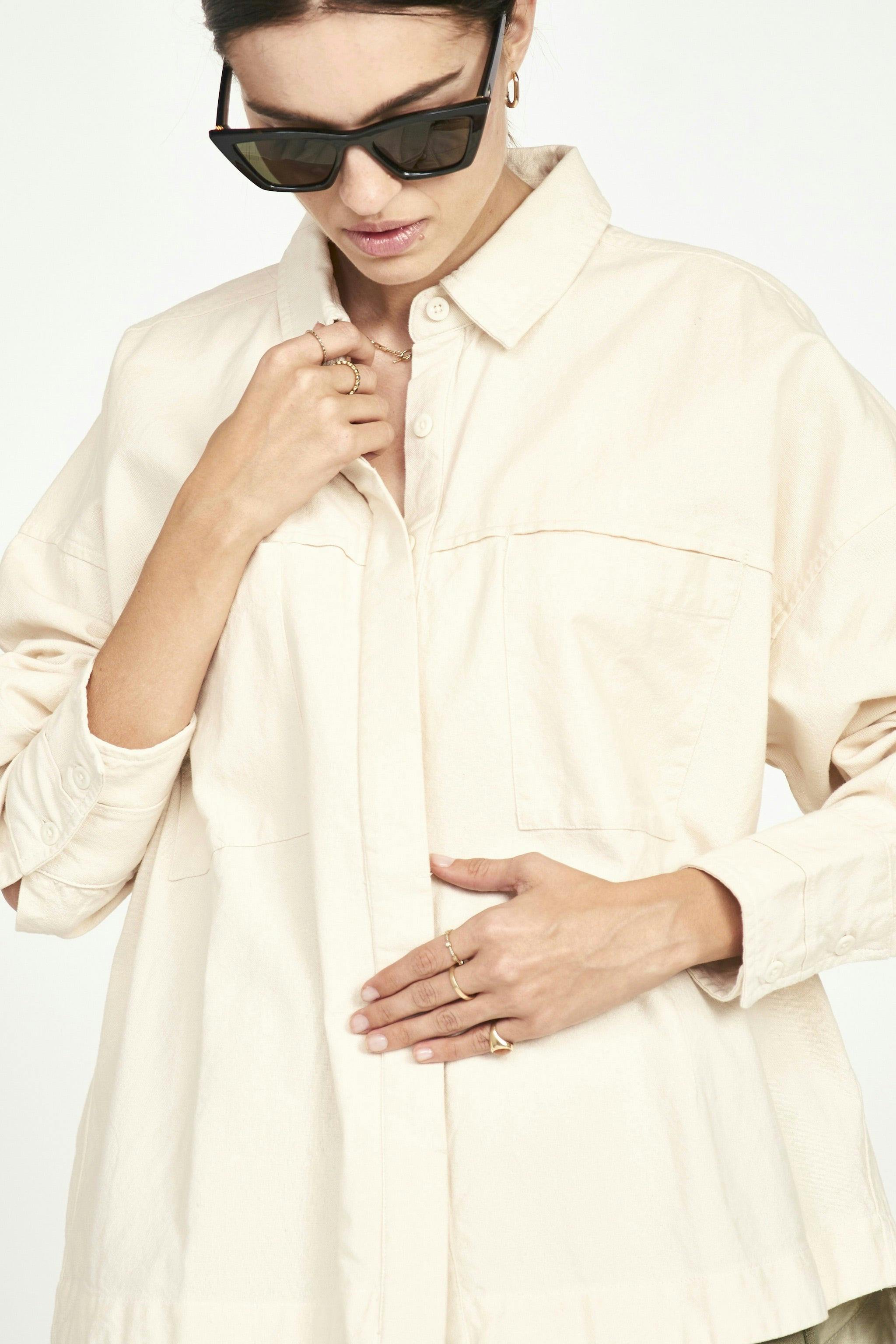 Huron Work Shirt, Cream