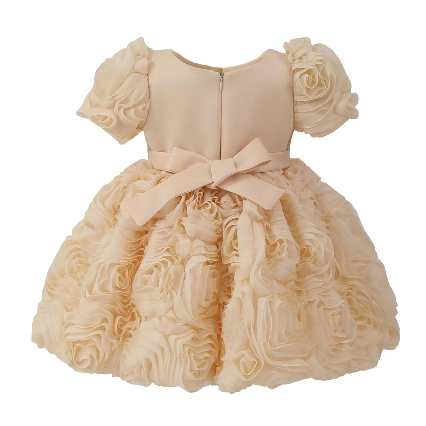 Champagne Bow Rosette Dress