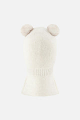 Baby Knit Bear Balaclava Off-White