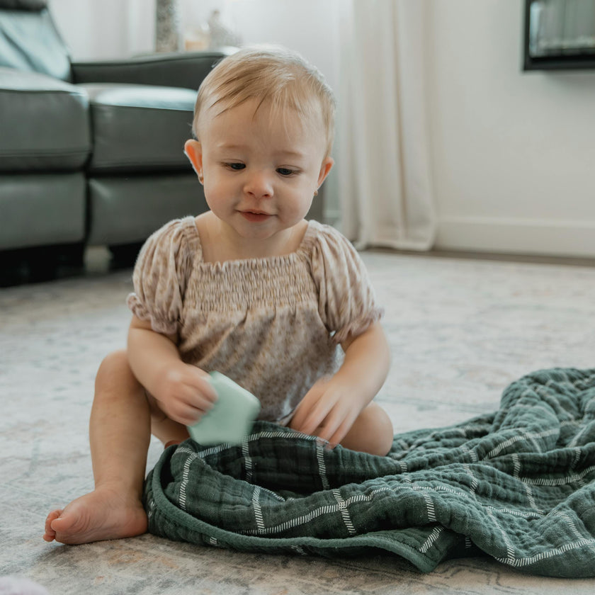 Original Cotton Muslin Quilt - Evergreen Plaid