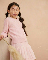 Popcorn Knit Cardigan | Blush