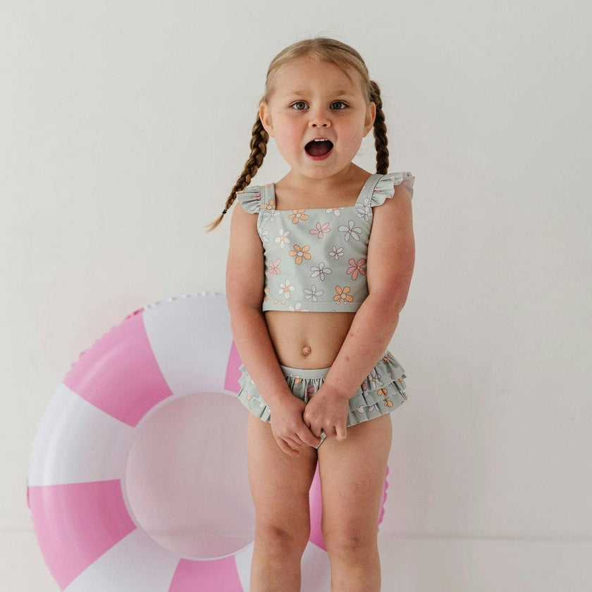 Girl's Two-Piece Ruffle Swimsuit