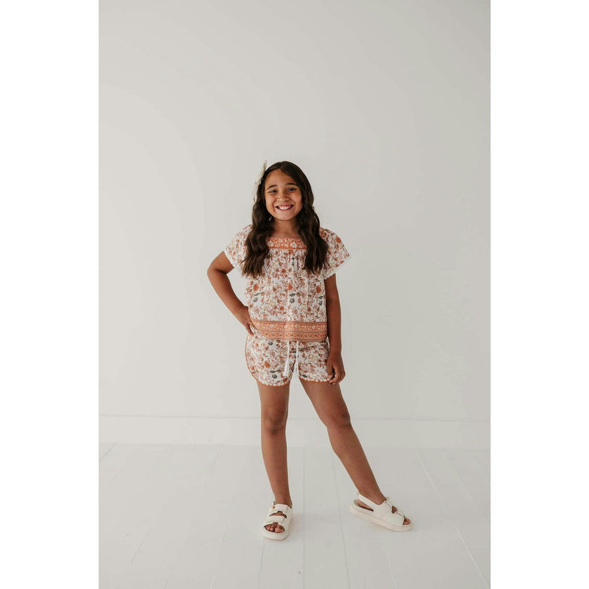 Square Neck Peasant Top