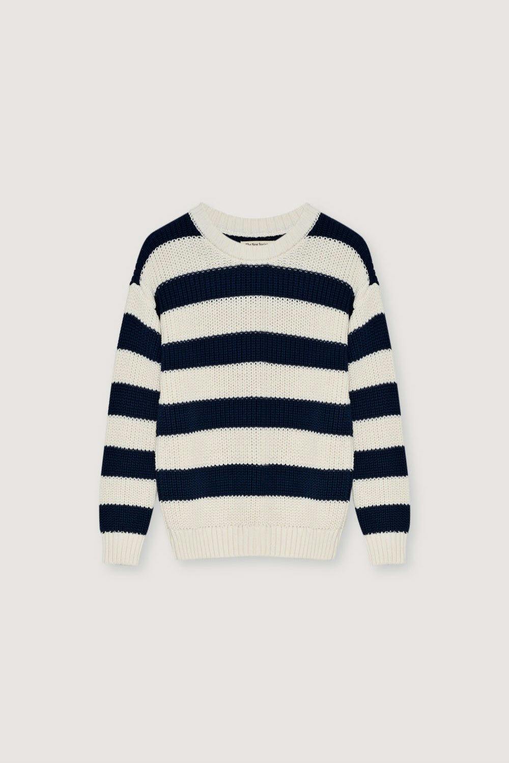 Musa Woman Jumper Summer Midnight Knit Stripes