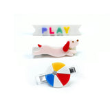 Play Sausage Dog Dachshunds & Colorful Ball Hair Clips