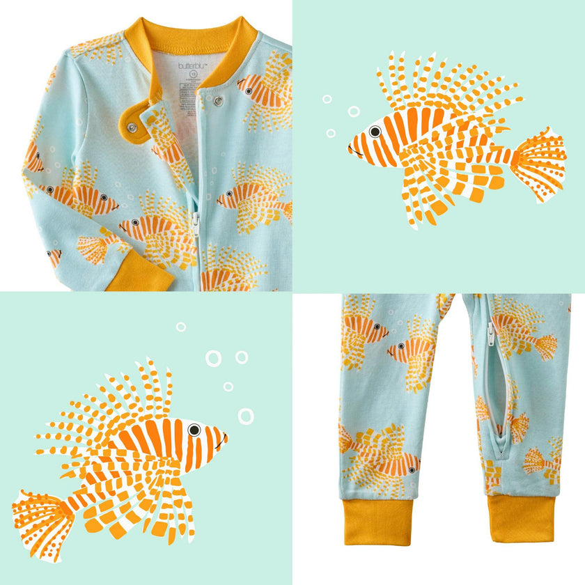 SHAWN Snug-fit Footless Baby Pajamas for Boys & Girls