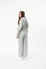Cami Heather Grey French Terry Wide Leg Jogger - Stole My Heart