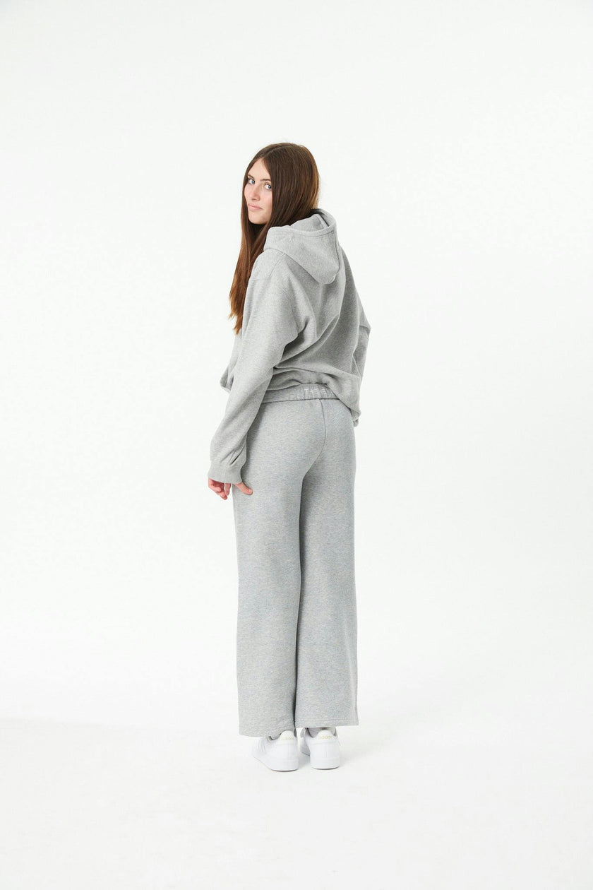 Cami Heather Grey French Terry Wide Leg Jogger - Stole My Heart