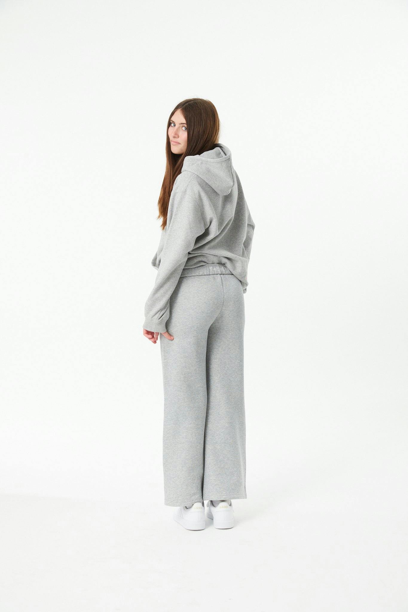 Cami Heather Grey French Terry Wide Leg Jogger - Stole My Heart