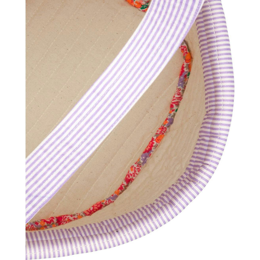 Lavender Stripe Quilted Easter Bucket