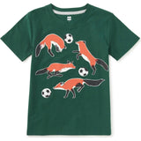 Footie Fox Graphic Tee, Green