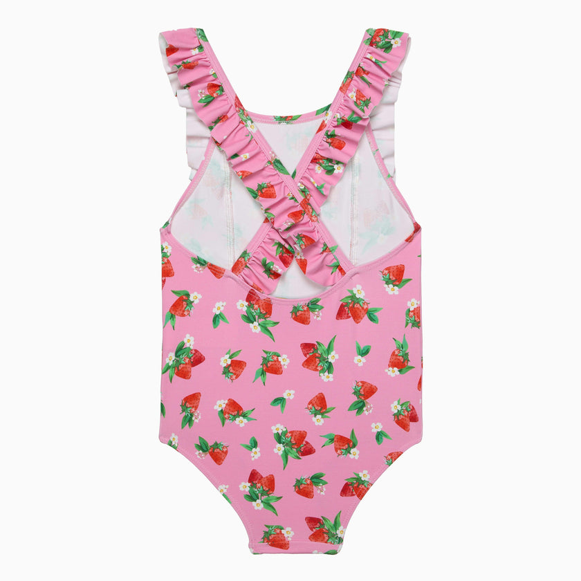 Frill Swimsuit in Strawberry